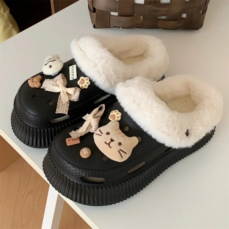 SHIGUDE Home Slippers Women's Black-5