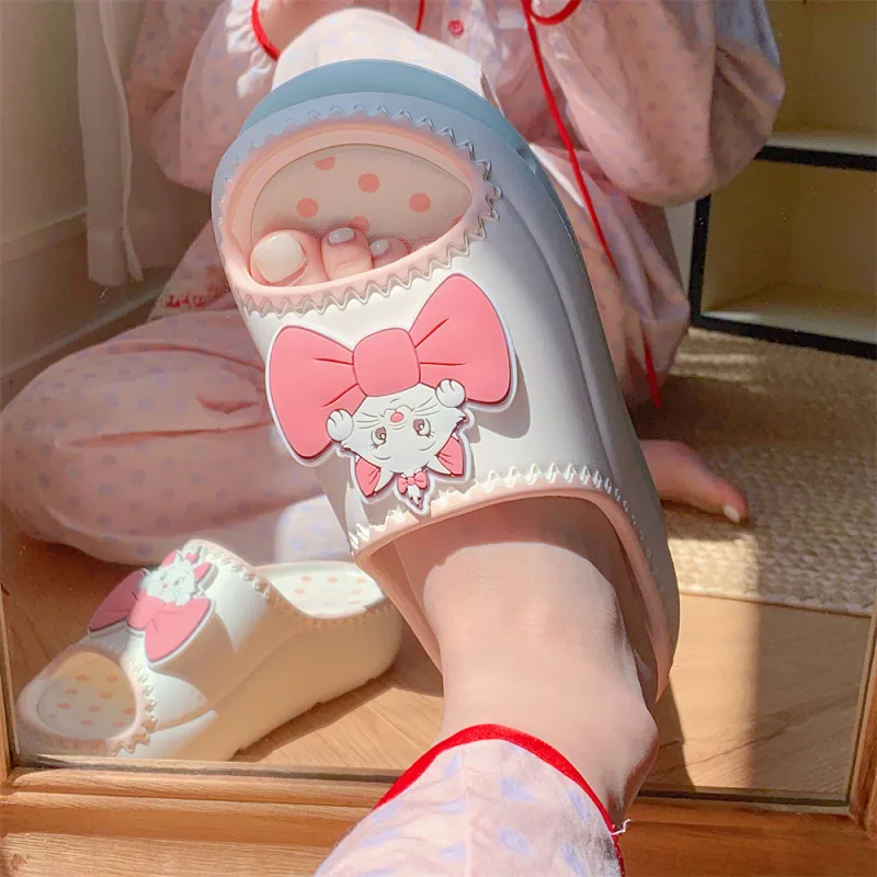 SHIGUDE x Disney Slippers Women's, White/Pink-1