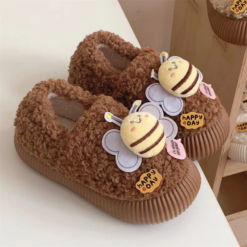 SHIGUDE Cotton Slippers Women's Khaki-11