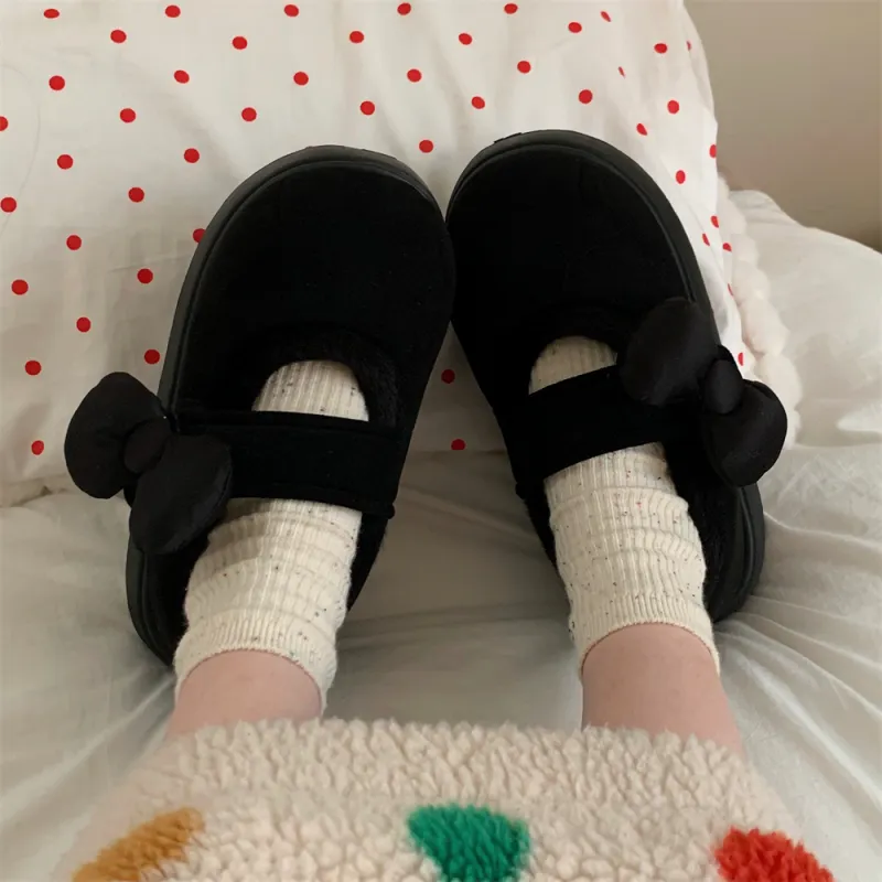 SHIGUDE Home Slippers Women's Black-4