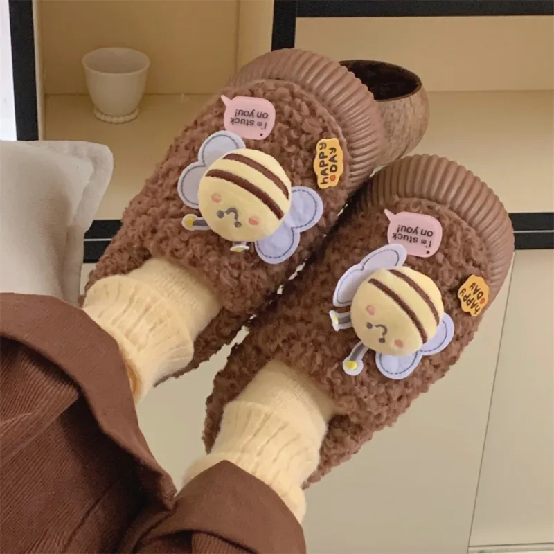 SHIGUDE Cotton Slippers Women's Khaki-9