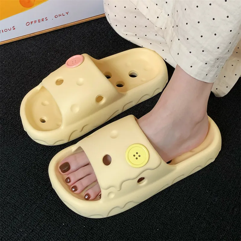 SHIGUDE Slippers Unisex, Cream White-11