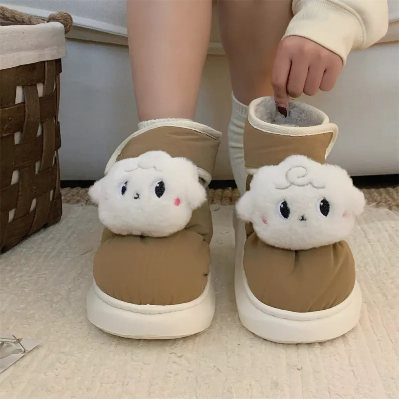 SHIGUDE Cotton Slippers Unisex Yellow-18