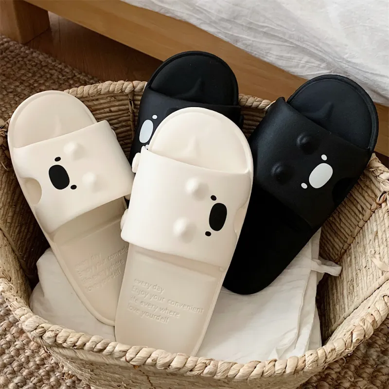 SHIGUDE Home Slippers Unisex, Black-4