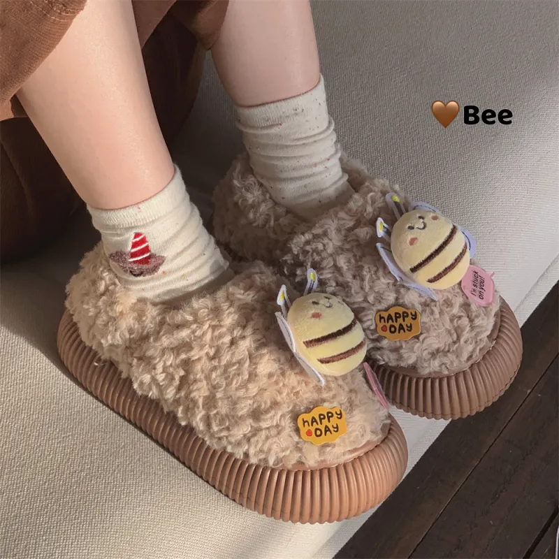 SHIGUDE Cotton Slippers Women's Khaki-2
