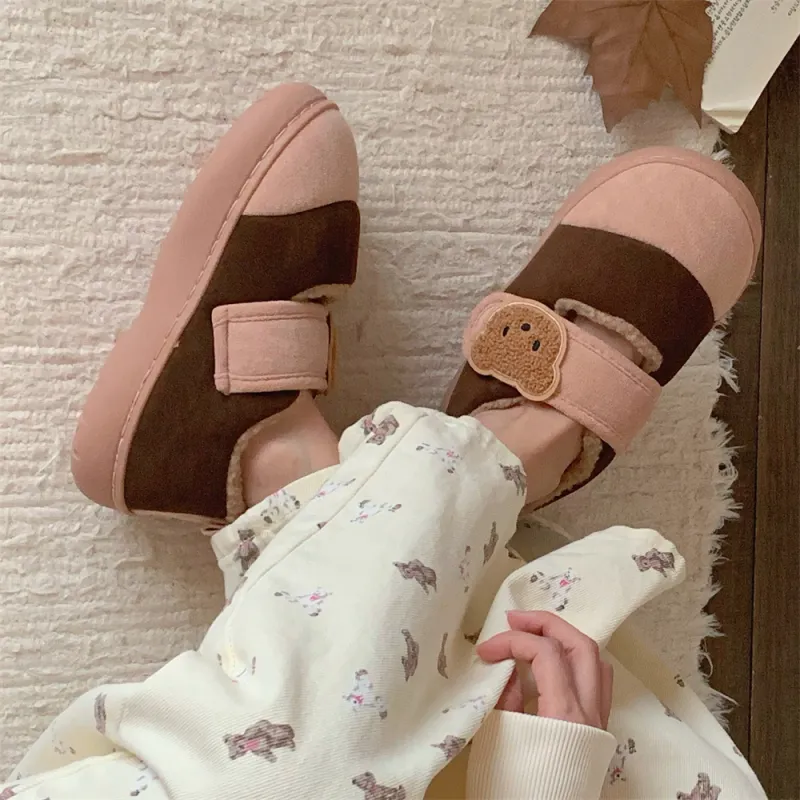 SHIGUDE Cotton Slippers Unisex Light Brown-29