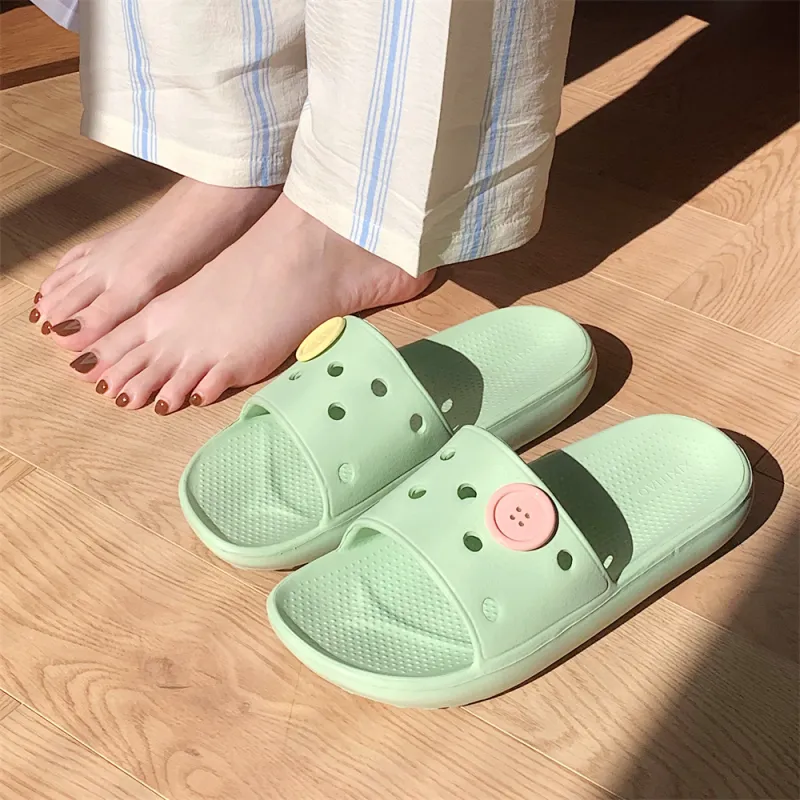SHIGUDE Sandal Slippers Women's, Matcha Green-2