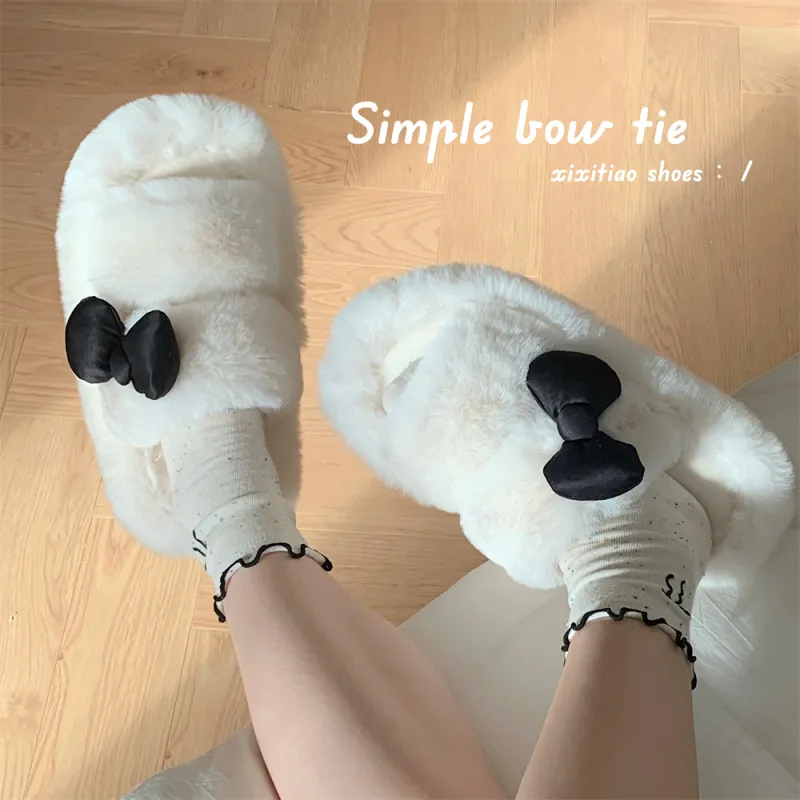 SHIGUDE Cotton Slippers Women's White-10