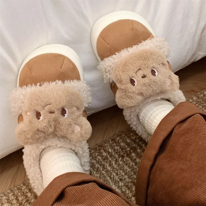 SHIGUDE Slippers Women's Dark Brown-9