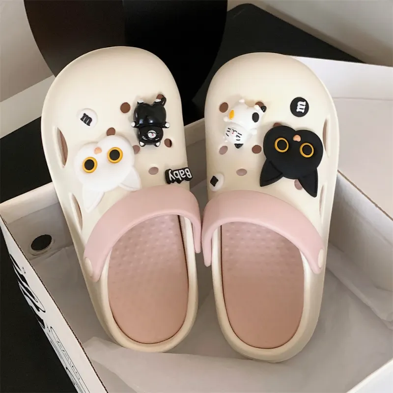 SHIGUDE Sandal Slippers Women's, White Yellow-7