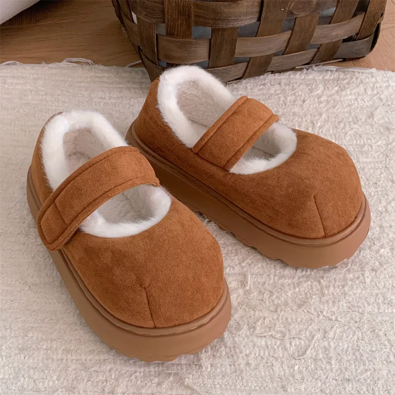 SHIGUDE Cotton Home Slippers Women's Light Khaki-10