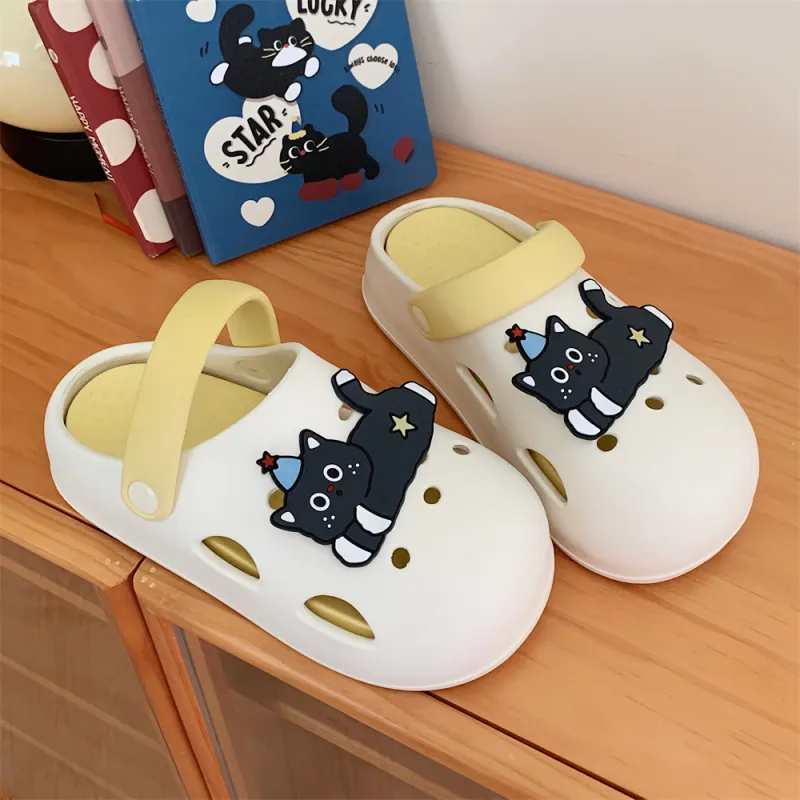 SHIGUDE Slippers Women's, Black White-12