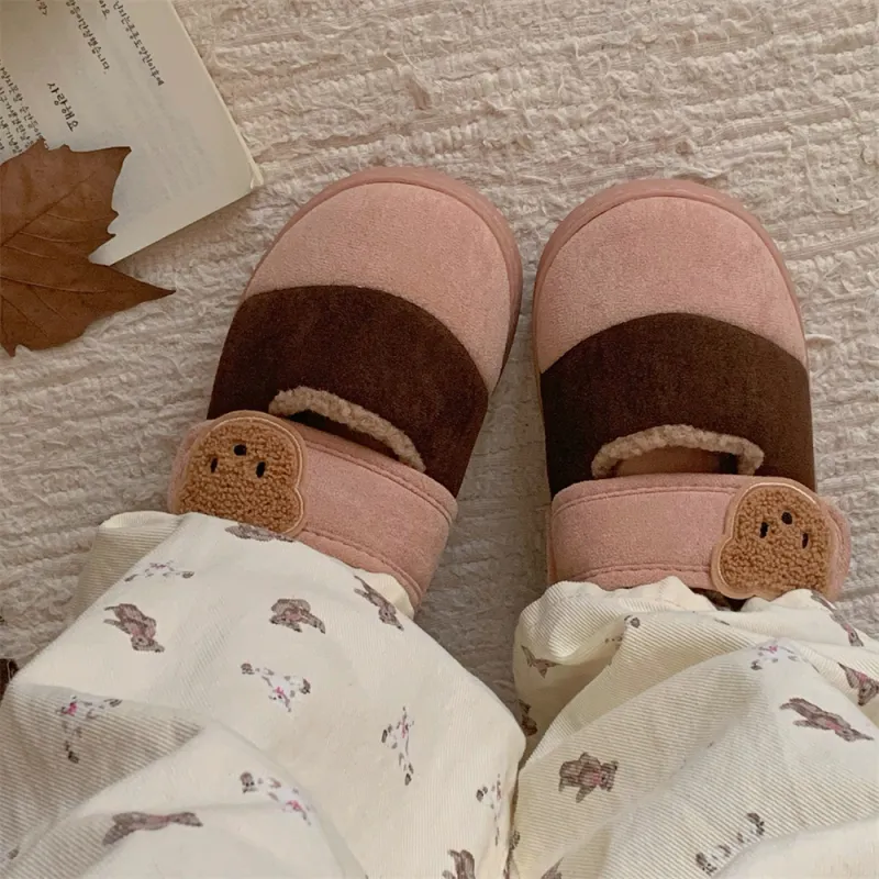 SHIGUDE Cotton Slippers Unisex Light Brown-25