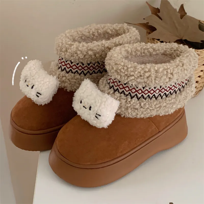 SHIGUDE Cotton Slippers Home Slippers Women's Black-8