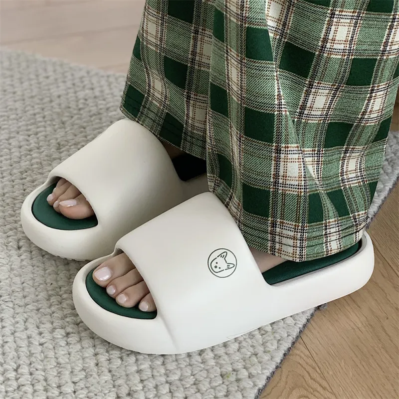 SHIGUDE Sandal Slippers Unisex, Cream White-3