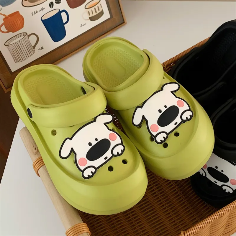 SHIGUDE Slippers Women's, Green-1