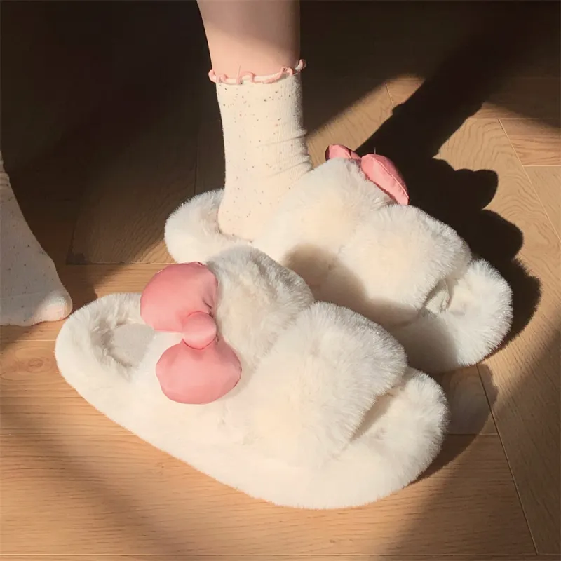 SHIGUDE Cotton Slippers Women's White-7