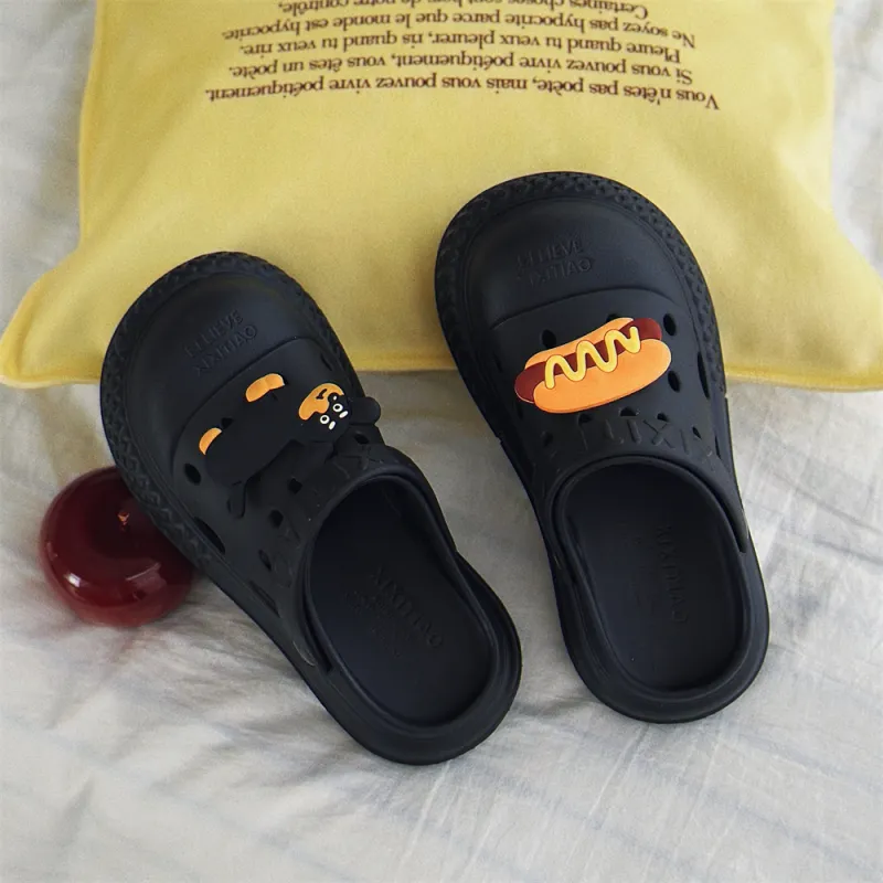 SHIGUDE Sandal Slippers Women's, Black-4