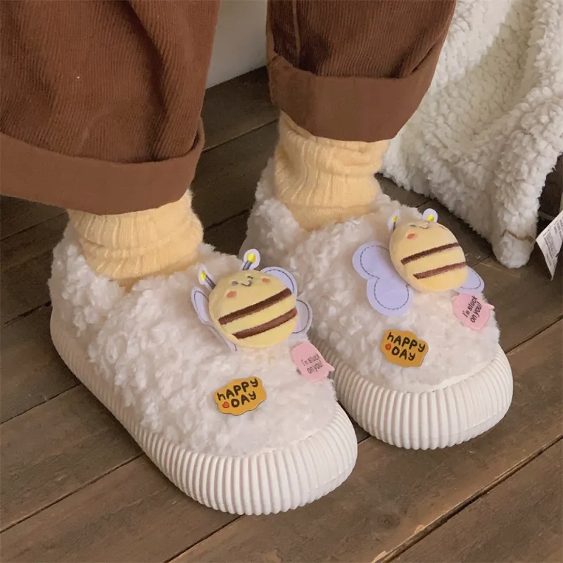 SHIGUDE Cotton Slippers Women's Khaki-6