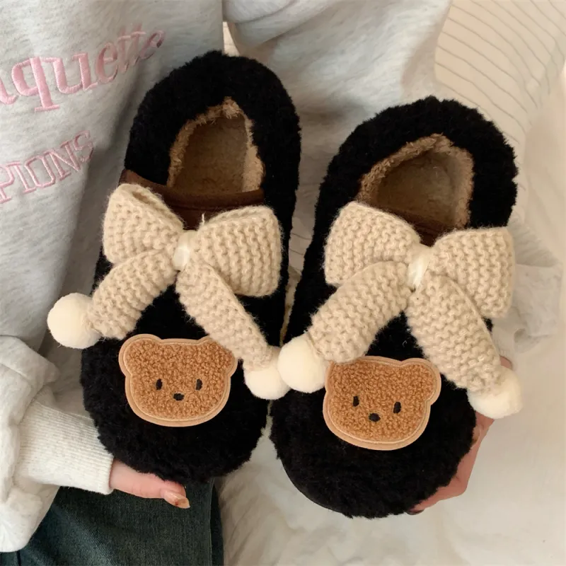 SHIGUDE Cotton Slippers Women's Cream Apricot-14