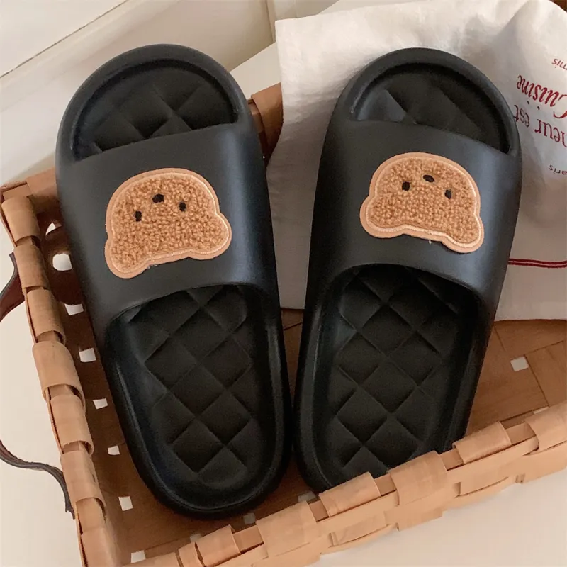 SHIGUDE Sandal Slippers Unisex, Black Brown-7