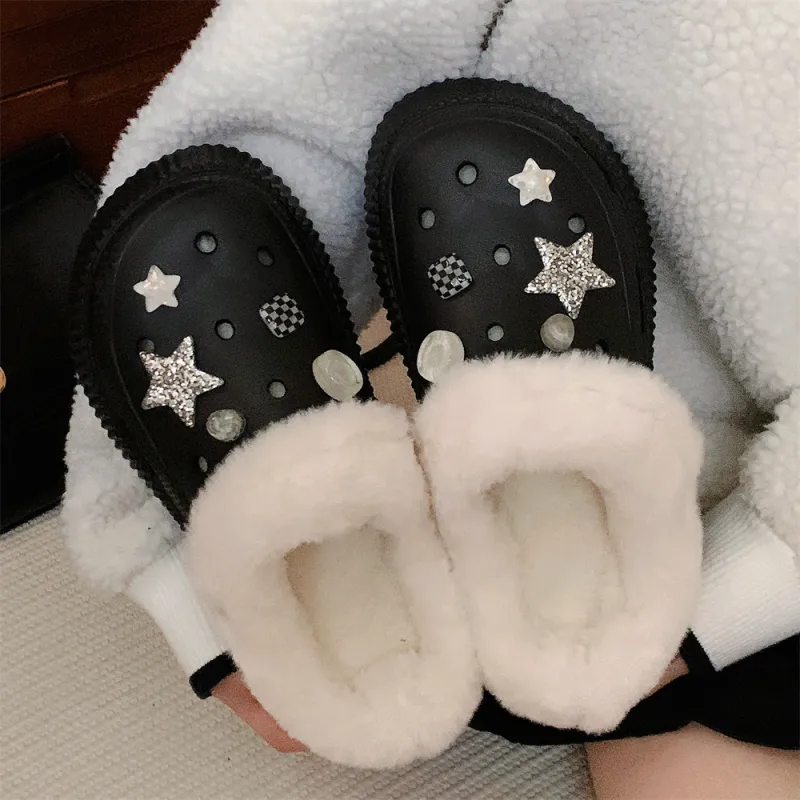 SHIGUDE Cotton Slippers Women's Cream White-10
