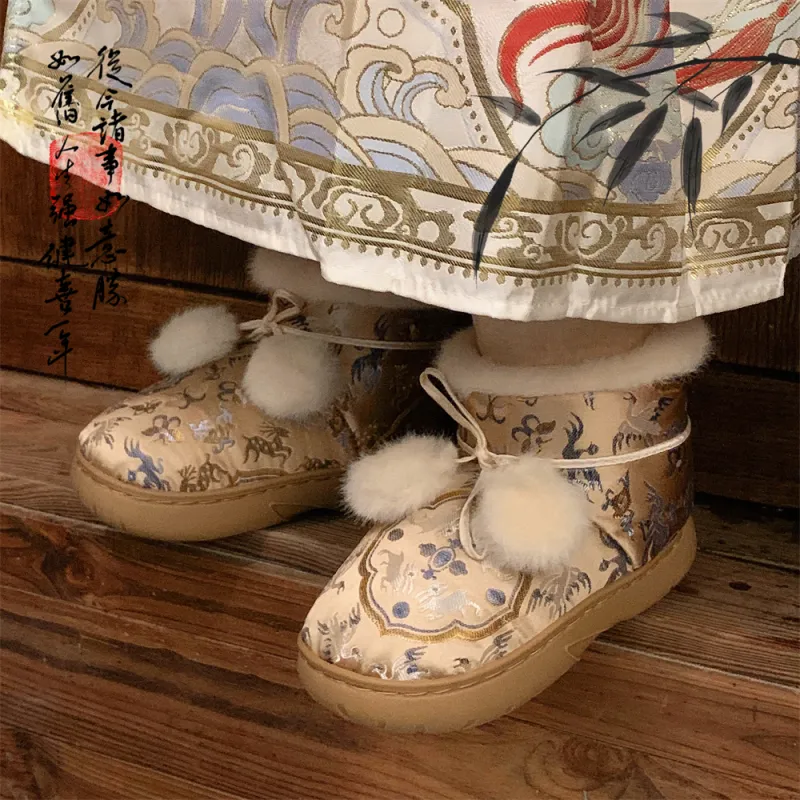 SHIGUDE Cotton Slippers Women's Yellow-5