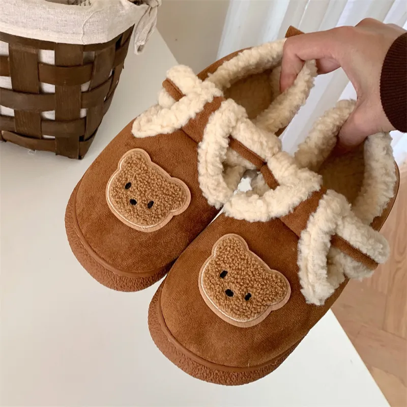 SHIGUDE Cotton Slippers Unisex Black-26