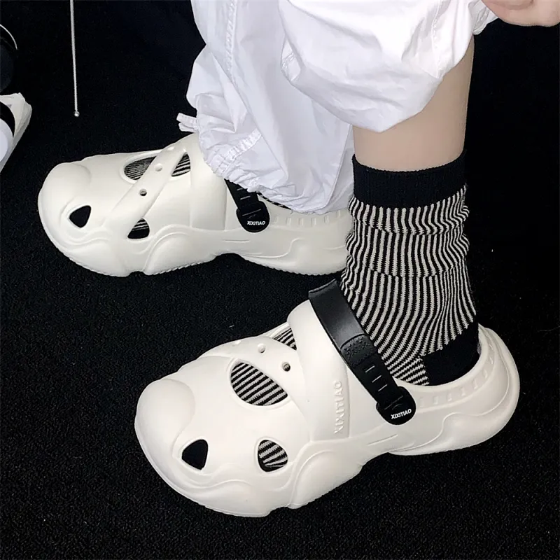 SHIGUDE Sandal Slippers Unisex, Black-21