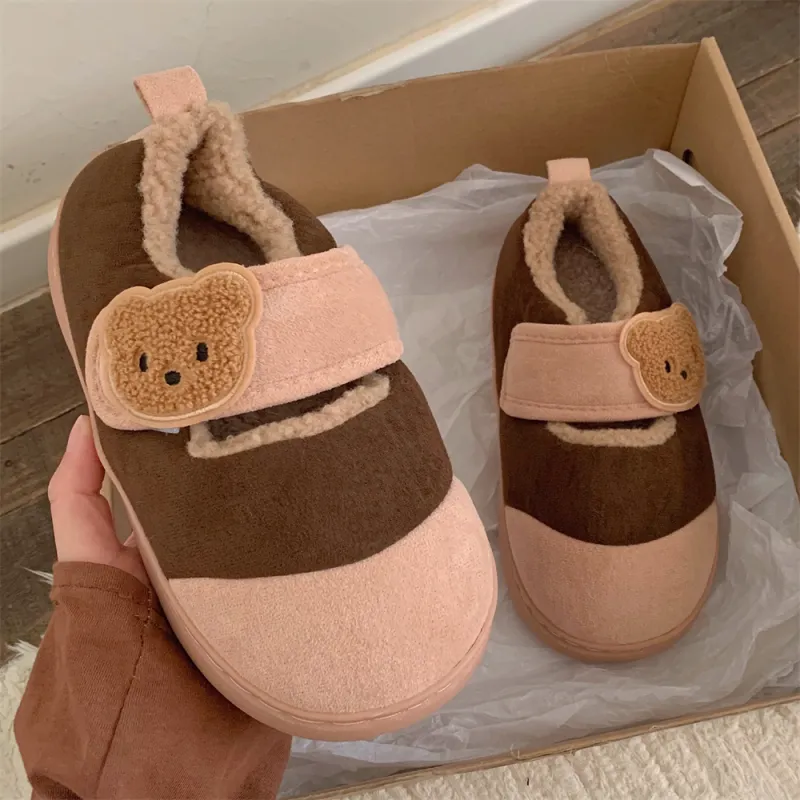 SHIGUDE Cotton Slippers Unisex Light Brown-27