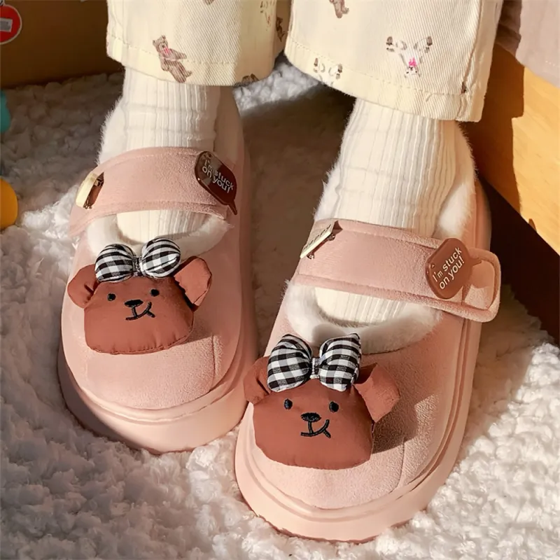 SHIGUDE Cotton Slippers Women's Pink-1