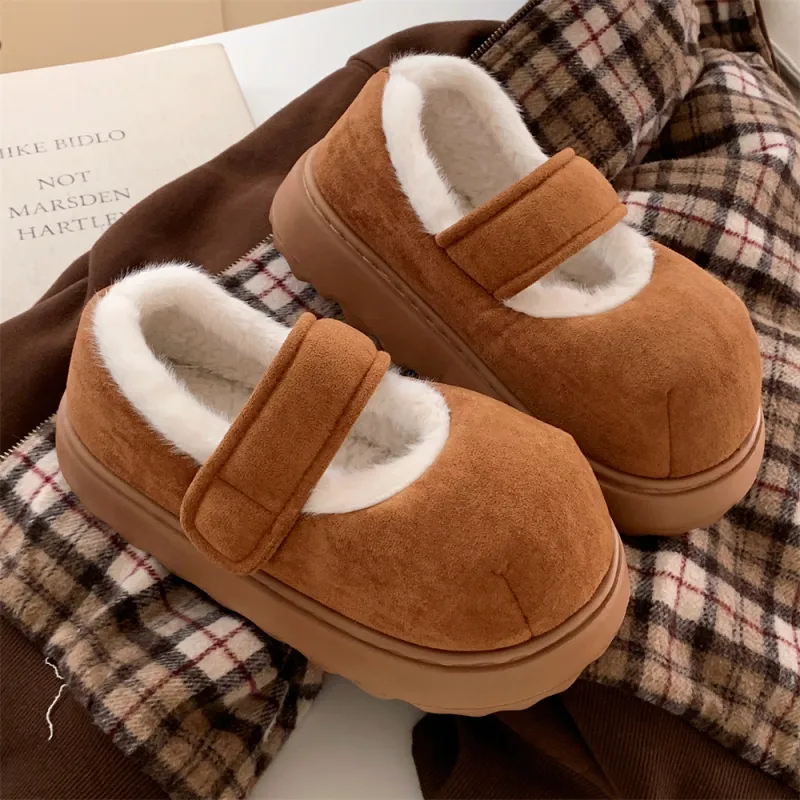 SHIGUDE Cotton Home Slippers Women's Light Khaki-8