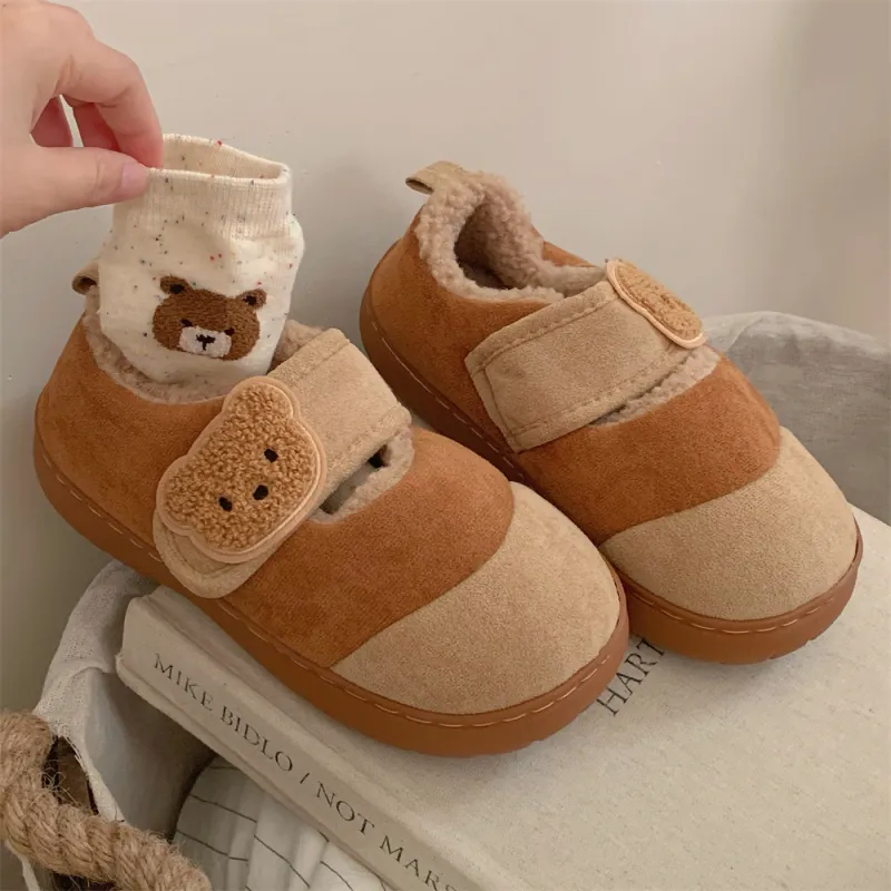 SHIGUDE Cotton Slippers Unisex Light Brown-23