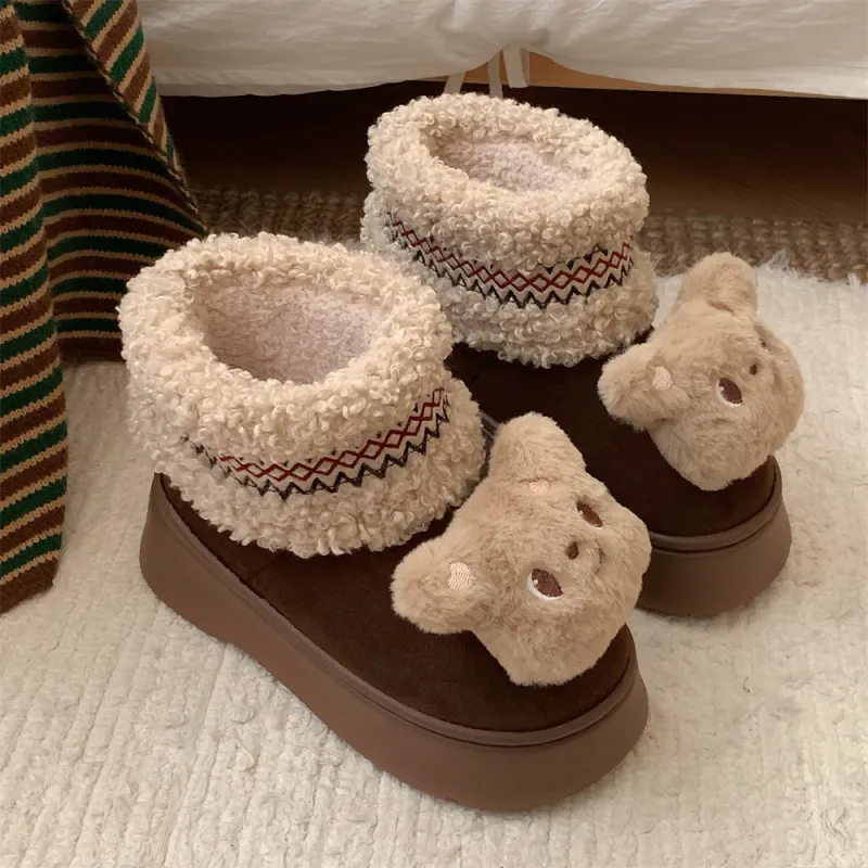 SHIGUDE Cotton Slippers Women's Black-13