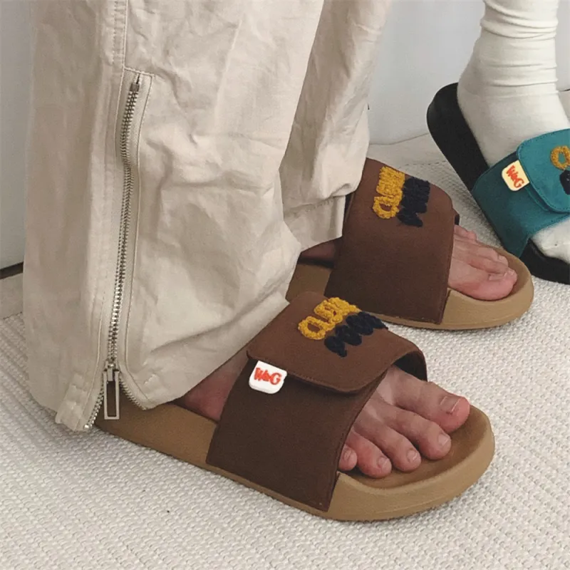 SHIGUDE x Super Invincible Dog Slippers Unisex Black-17