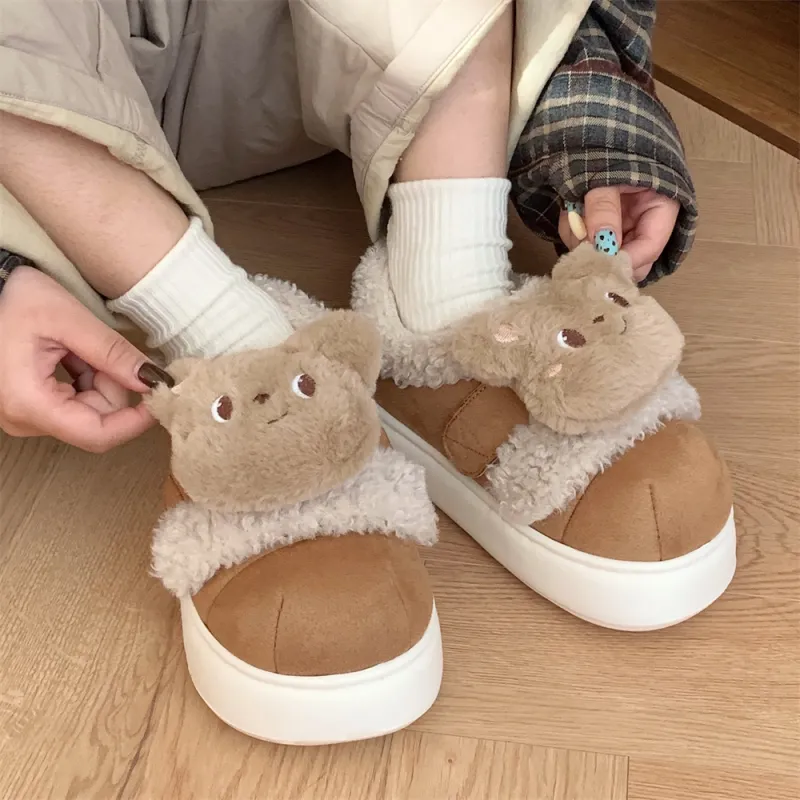 SHIGUDE Slippers Women's Dark Brown-10