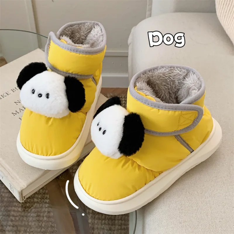 SHIGUDE Cotton Slippers Unisex Yellow-2