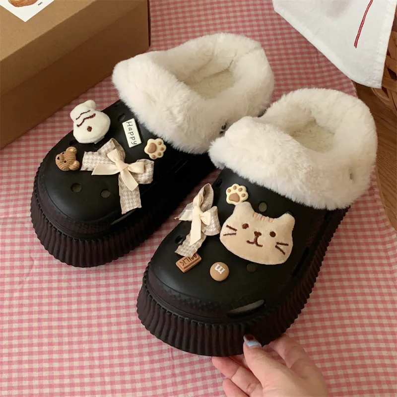 SHIGUDE Home Slippers Women's Black-4