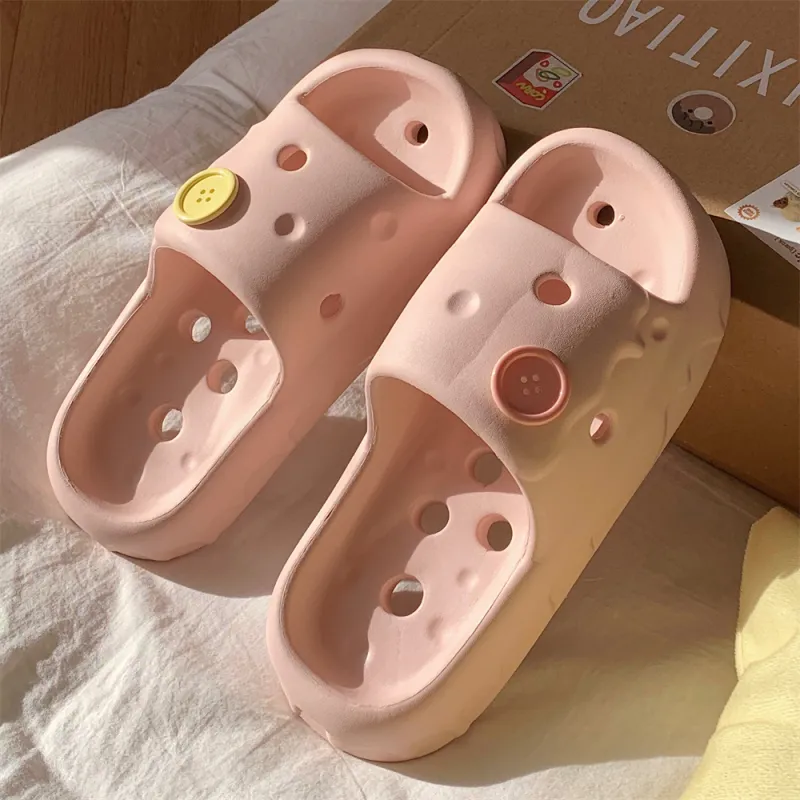 SHIGUDE Slippers Unisex, Cream White-14