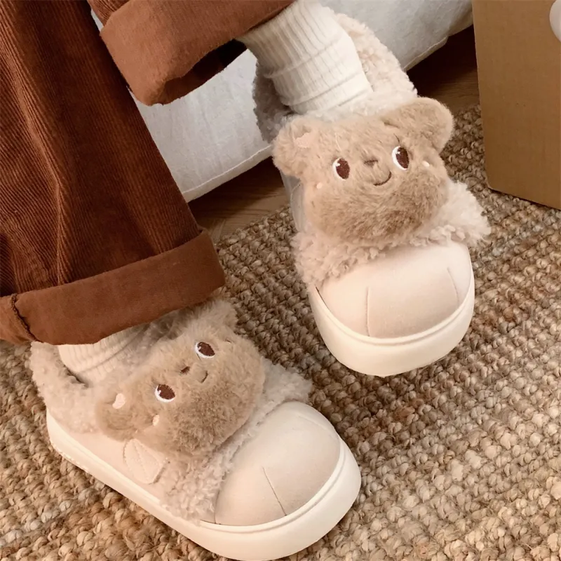 SHIGUDE Slippers Women's Dark Brown-17