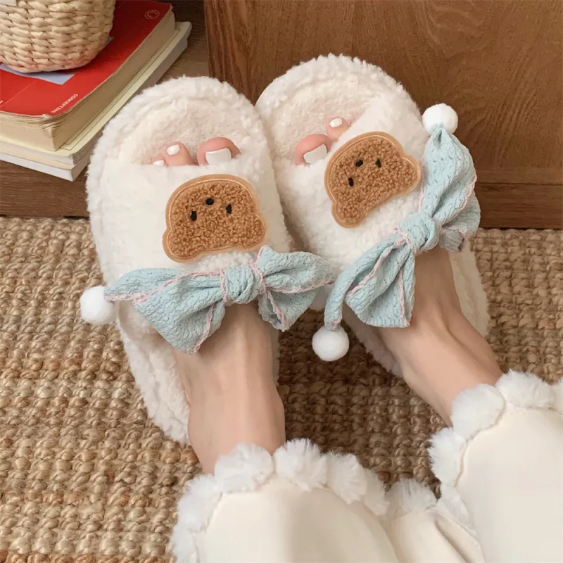 SHIGUDE Cotton Slippers Women's Brown-10