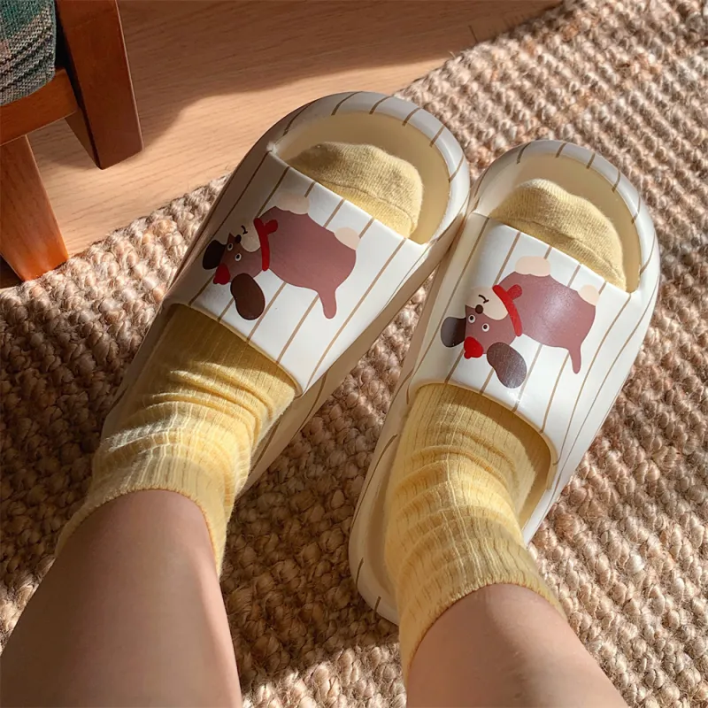 SHIGUDE Sandal Slippers Unisex, White-4