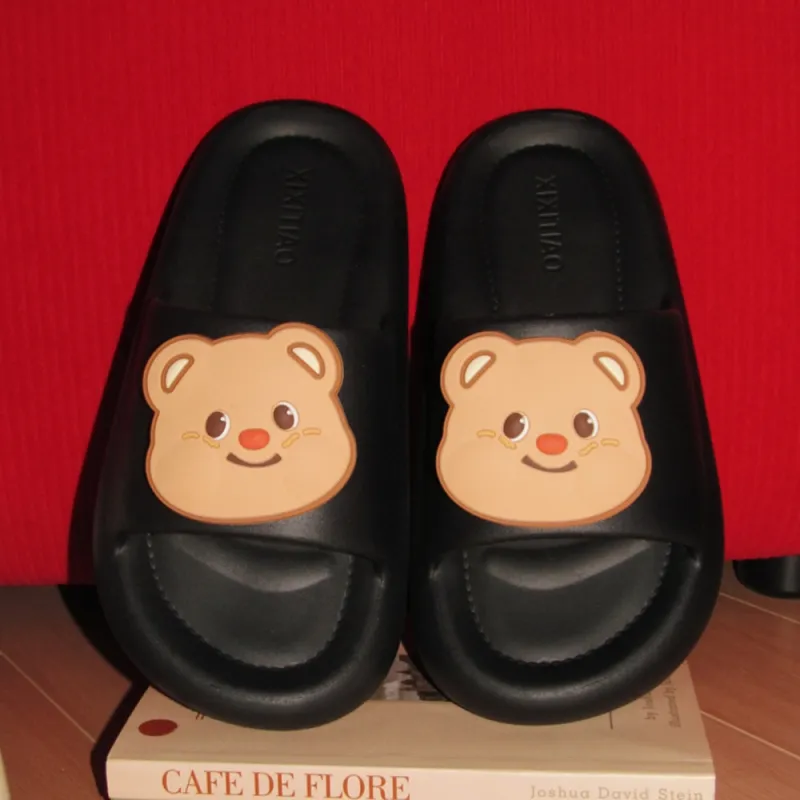 SHIGUDE Sandal Slippers Unisex, Black-4