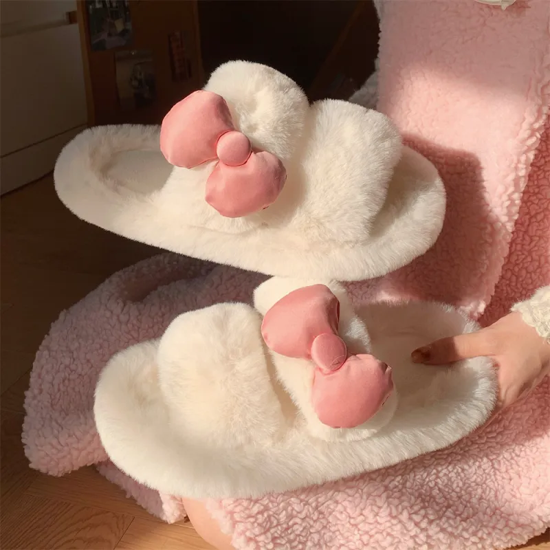 SHIGUDE Cotton Slippers Women's White-5