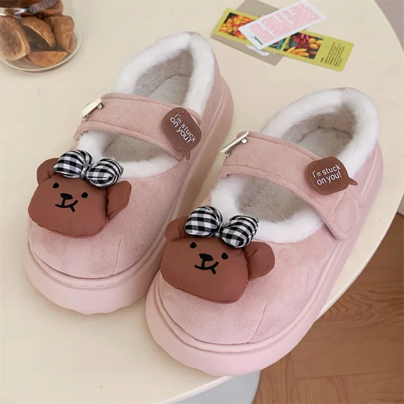 SHIGUDE Cotton Slippers Women's Pink-4