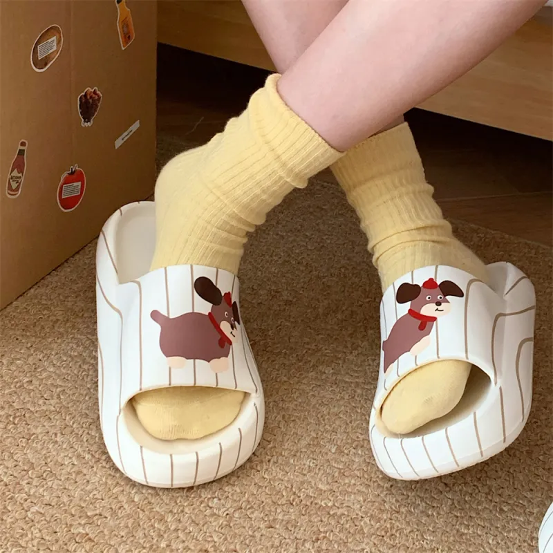 SHIGUDE Sandal Slippers Unisex, White-3