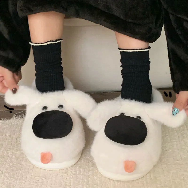 SHIGUDE Cotton Slippers Unisex Brown-7