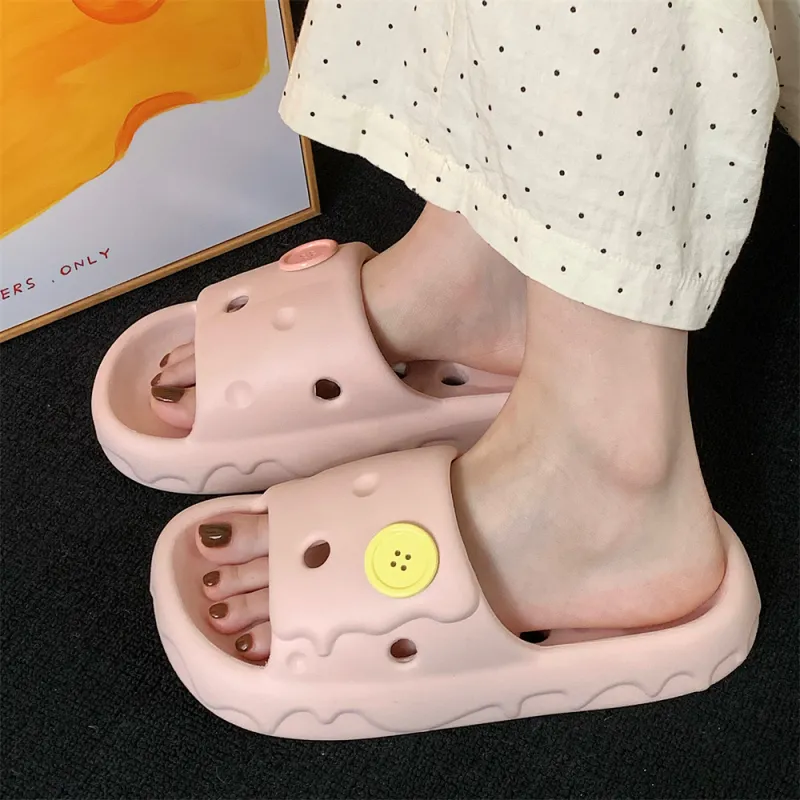 SHIGUDE Slippers Unisex, Cream White-15