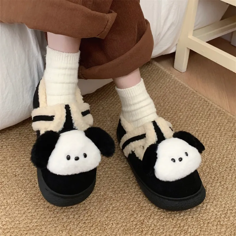 SHIGUDE Cotton Slippers Women's Dark Coffee-16