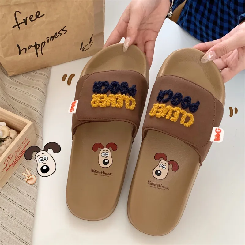SHIGUDE x Super Invincible Dog Slippers Unisex Black-16